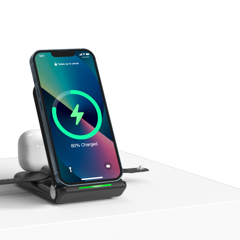 N68 Wireless Charger Stand 3 in 1 15w Wireless Charger