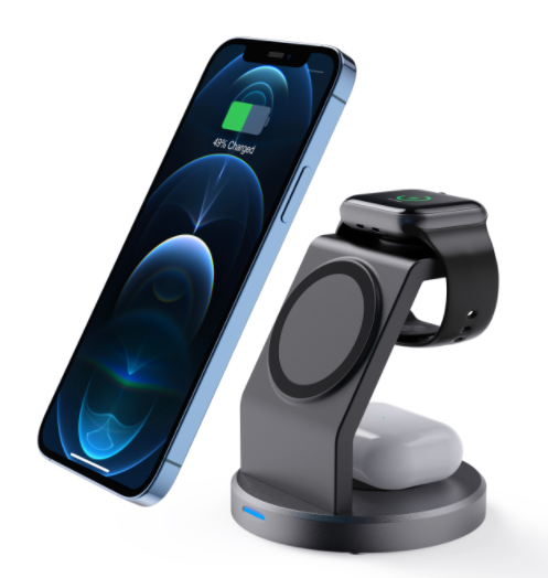 W11 3‑in‑1 Magnetic Wireless Charging Stand