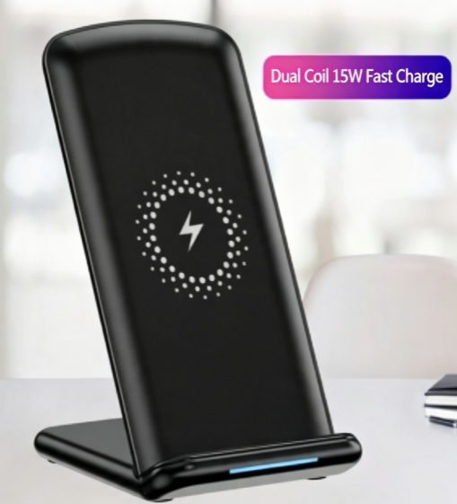 Q800 Dual‑Coil Stand Wireless Charger
