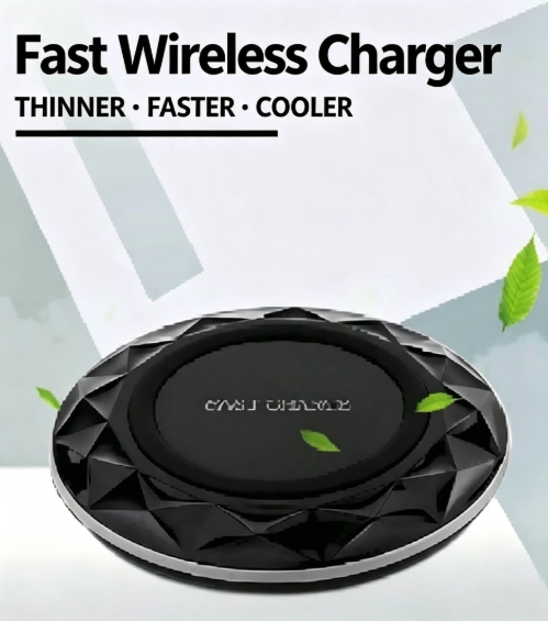 T9 Diamond Ultra‑Slim Wireless Charger