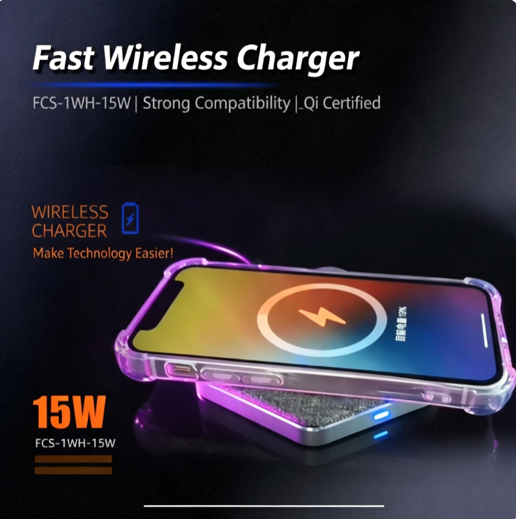 FCS‑1WH‑15W Desktop Magnetic Wireless Charger