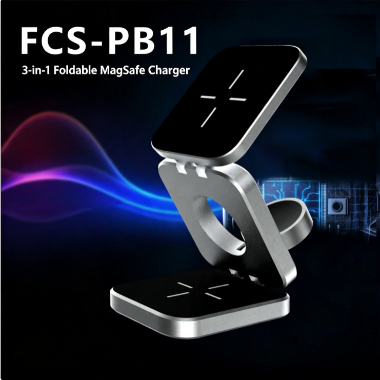 FCS‑PB11 3‑in‑1 Foldable Magnetic Wireless Charger