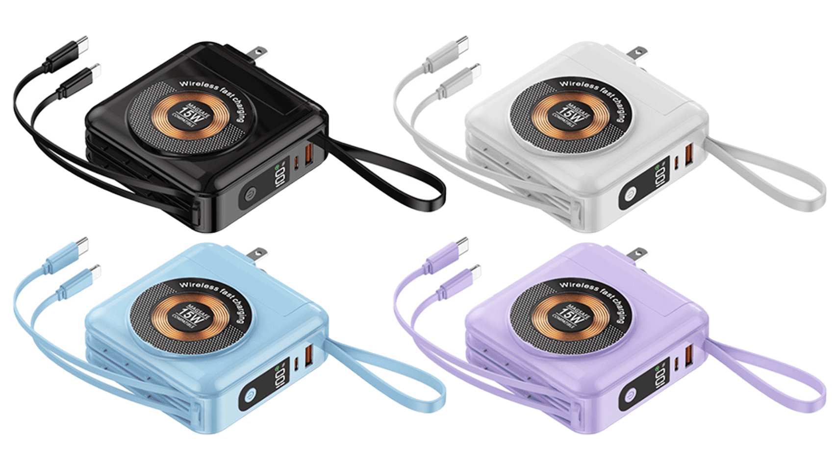 CW‑K15SL AC Plug Super Fast Charging Power Bank