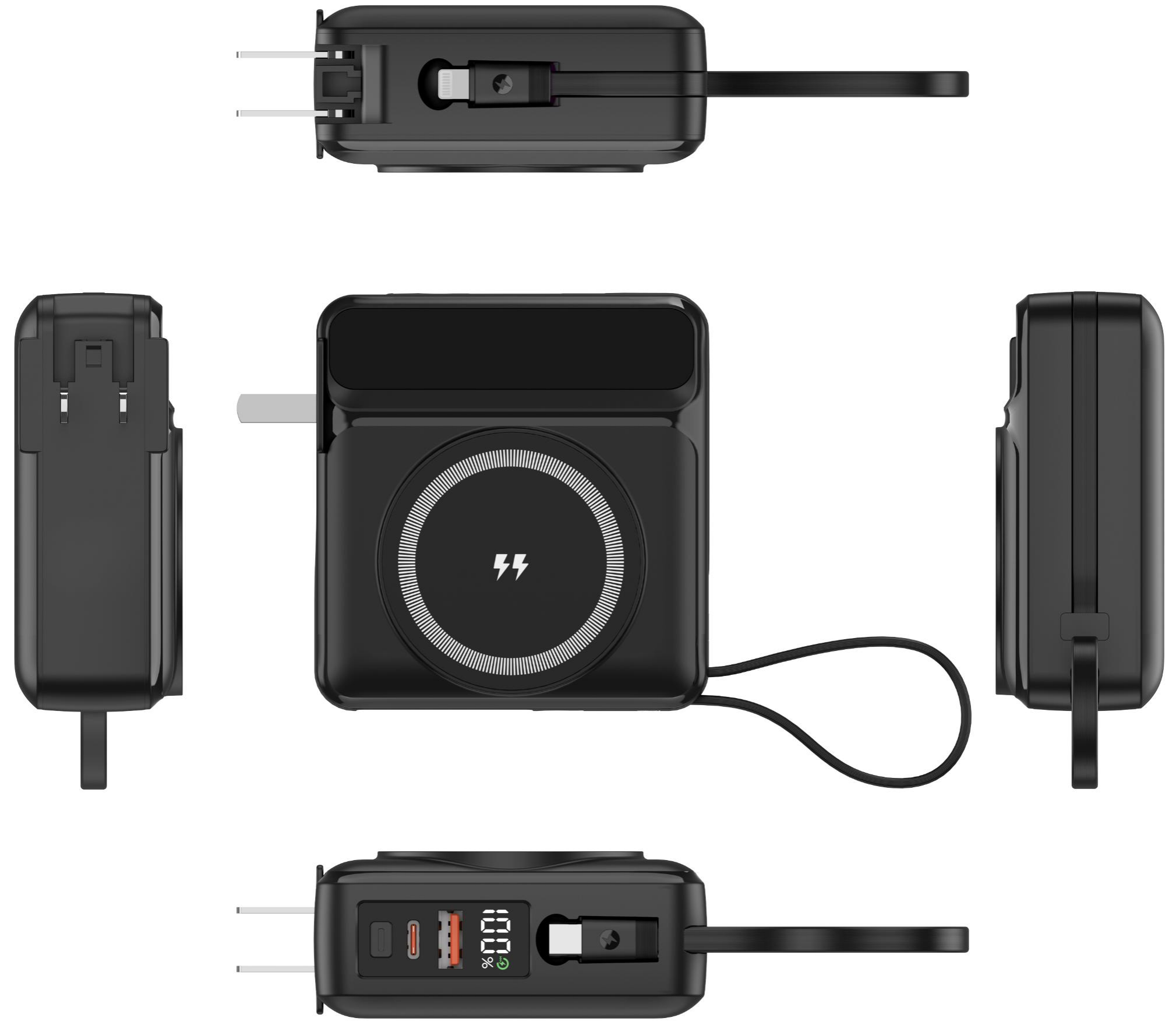 CW‑A3B AC Plug Super Fast Charging Power Bank