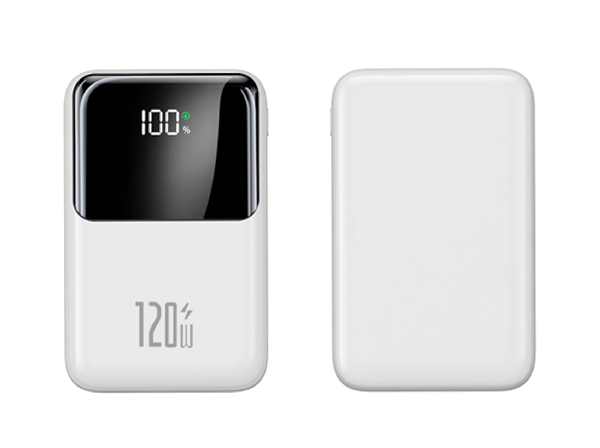 CW‑K166T Mini Portable Power Bank With Large Glossy Black Digital Display Window