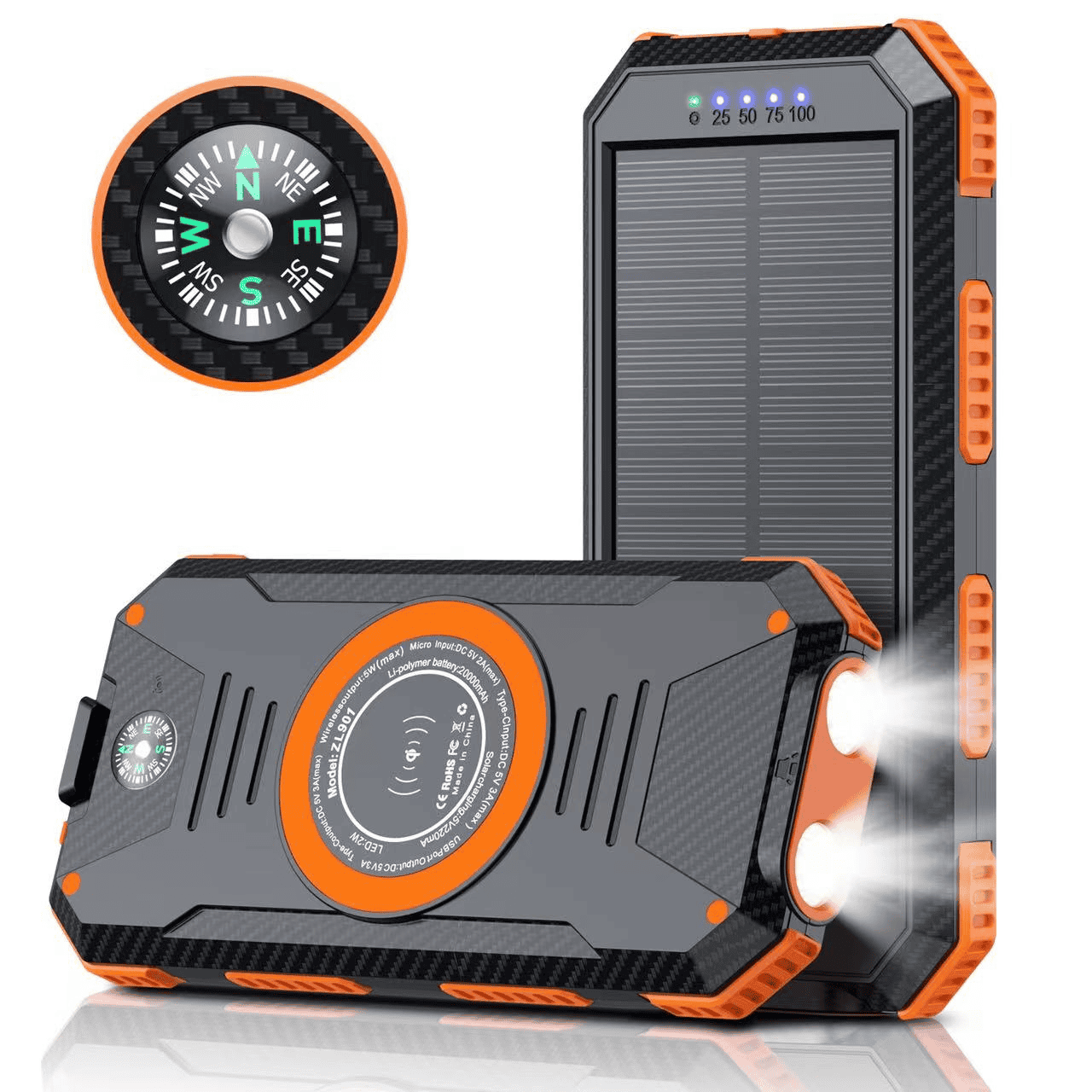 CW‑901LZ Solar Energy Hot Sale Portable Power Bank