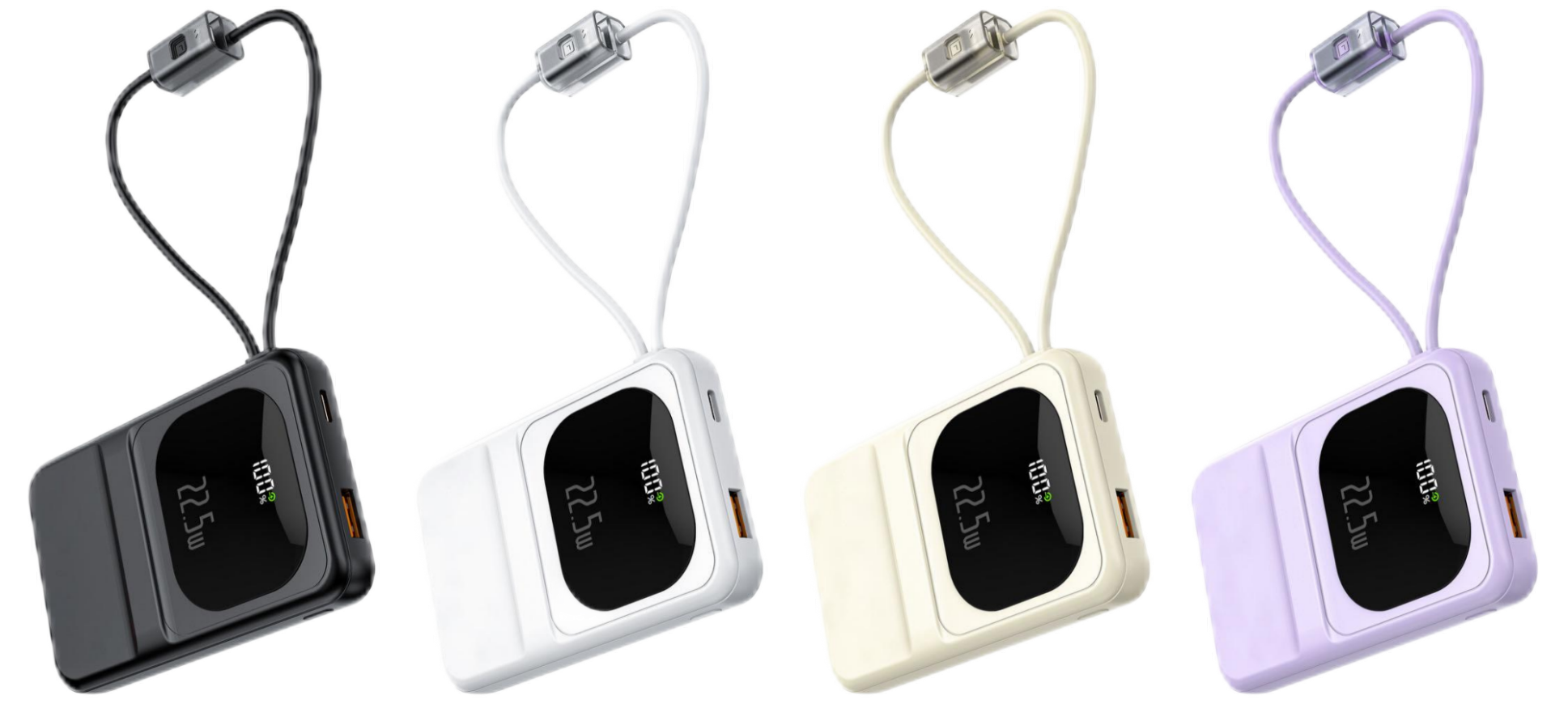 CW‑057QC Super Fast Charging Built‑in Lanyard‑Cable Power Bank