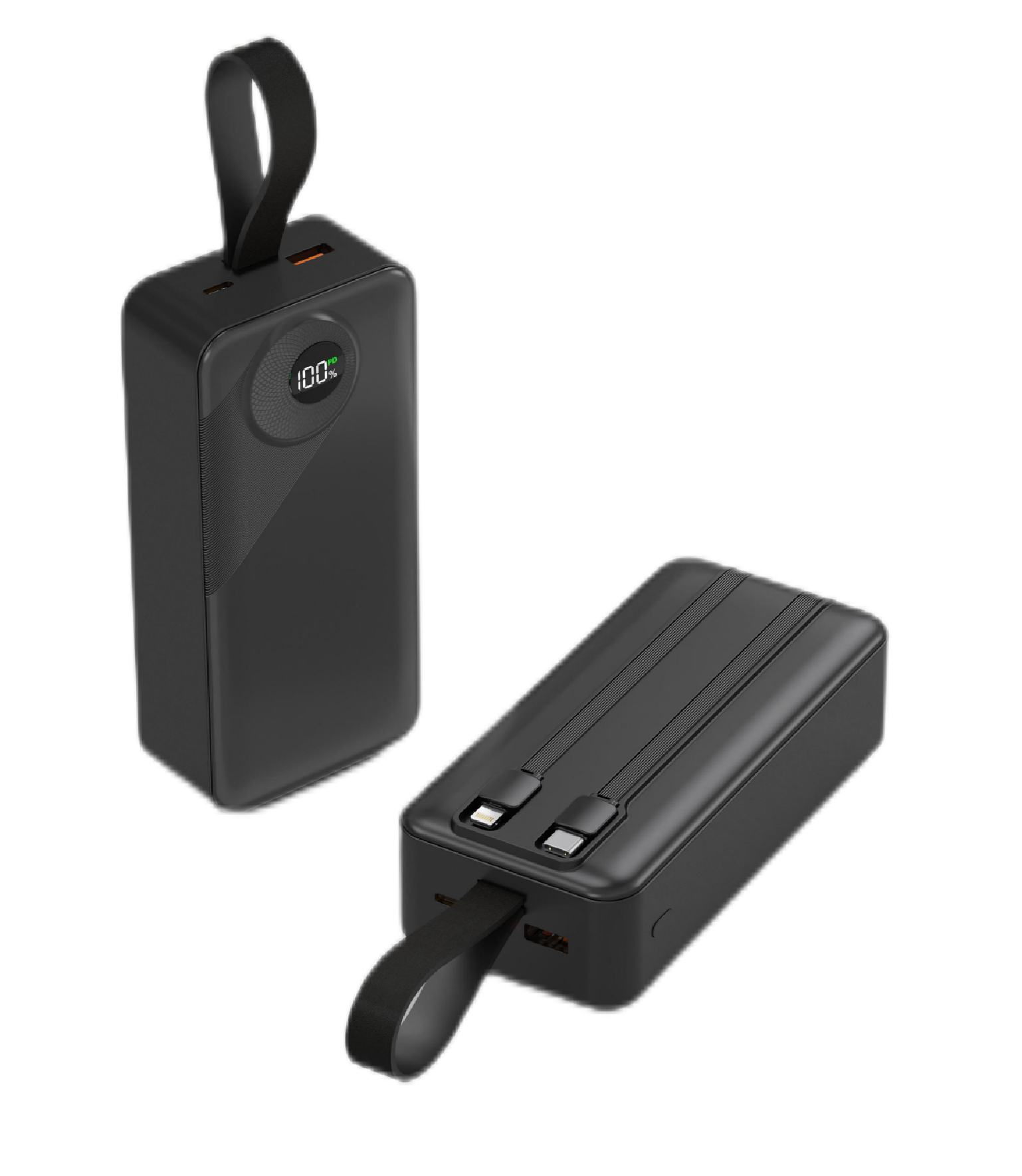 CW-084QC 22.5W 30000mAh Large Capacity Built-in Cables Power Bank