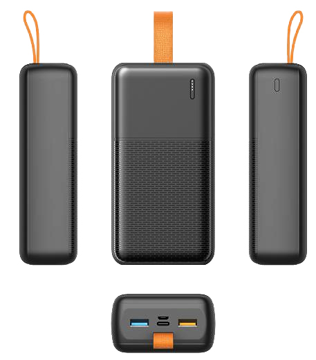 CW-101QC 22.5W 30000mAh Large Capacity Power Bank With Orange Lanyard