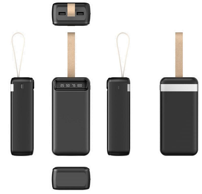 CW-105QC 50000mAh Large Capacity Power Bank With Digital Display & Lanyard