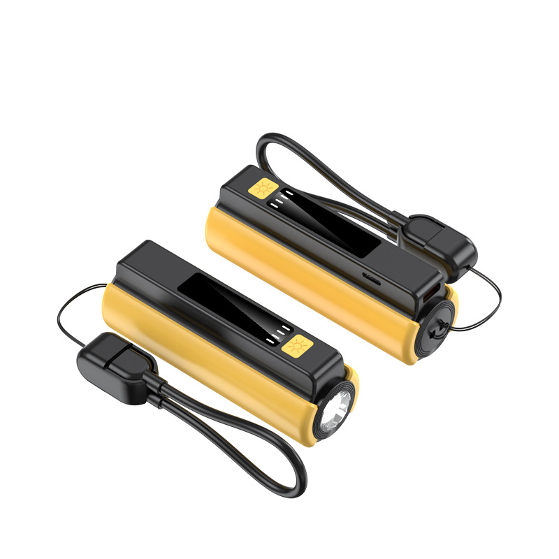 CW-532S 5000mAh Capsule Tail Plug Power Bank With Flashlight & Built-in Lanyard