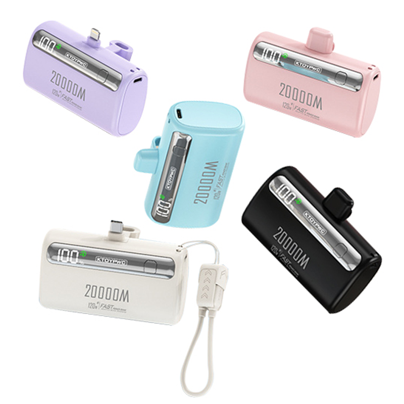 CW-K58SK 10000mAh Transparent Capsule Tail Plug Power Bank With Lanyard