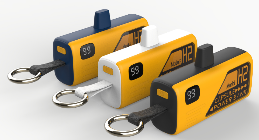 CW-H2L 5000mAh Capsule Tail Plug Power Bank With Key Ring