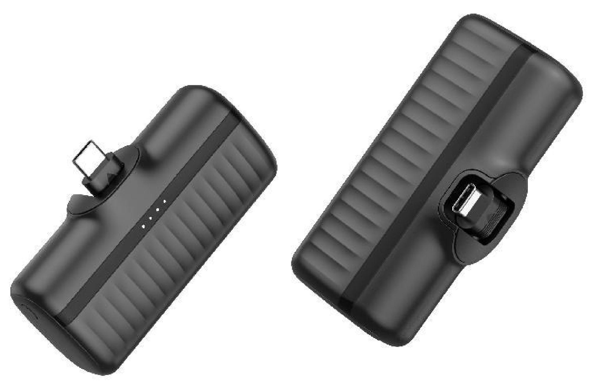 CW-03D 5000mAh Ribbed Capsule Tail Plug Power Bank
