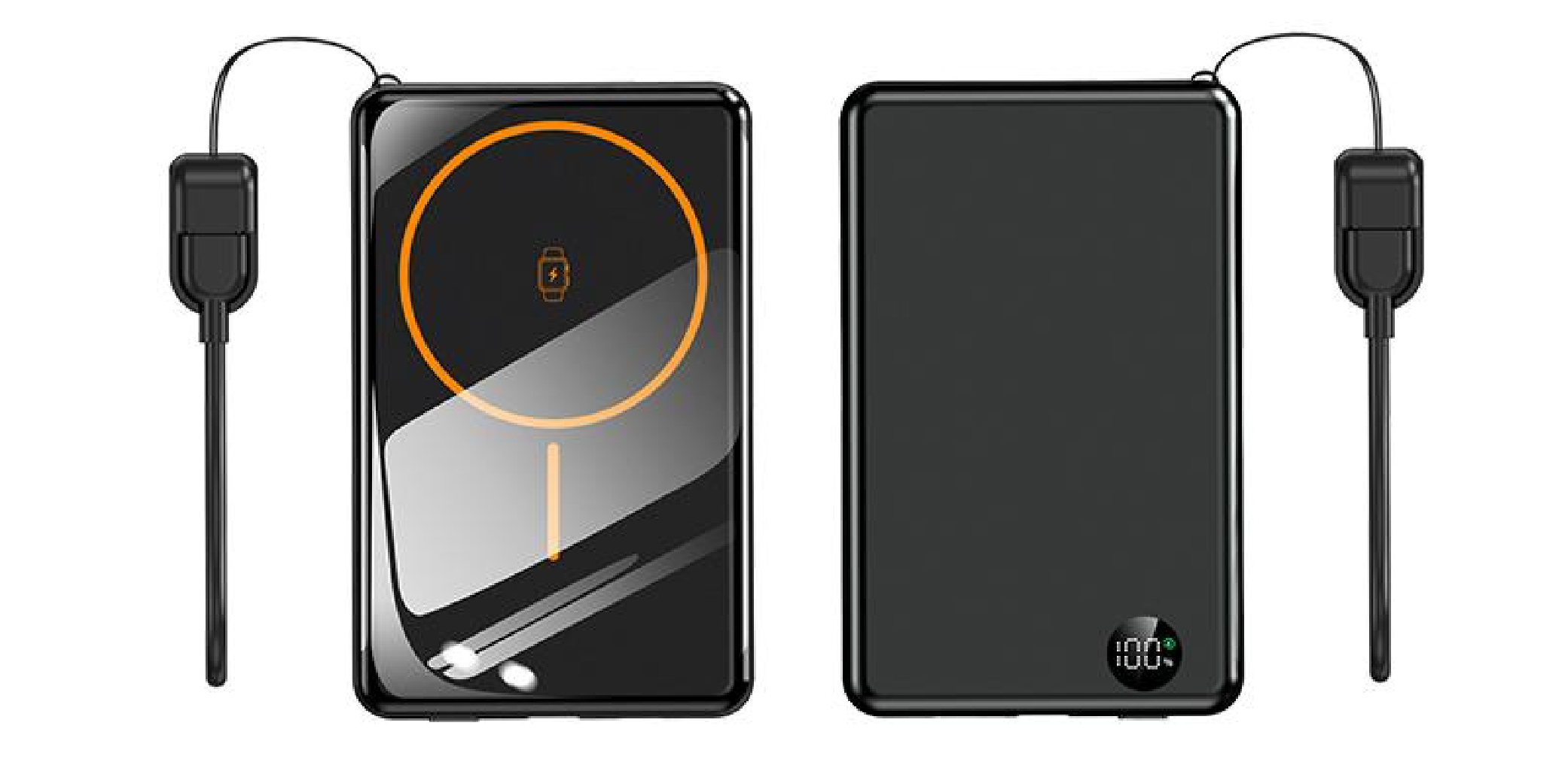 CW-610S 5000mAh Ultra Thin Magnetic Wireless Power Bank With Watch Charging Cable