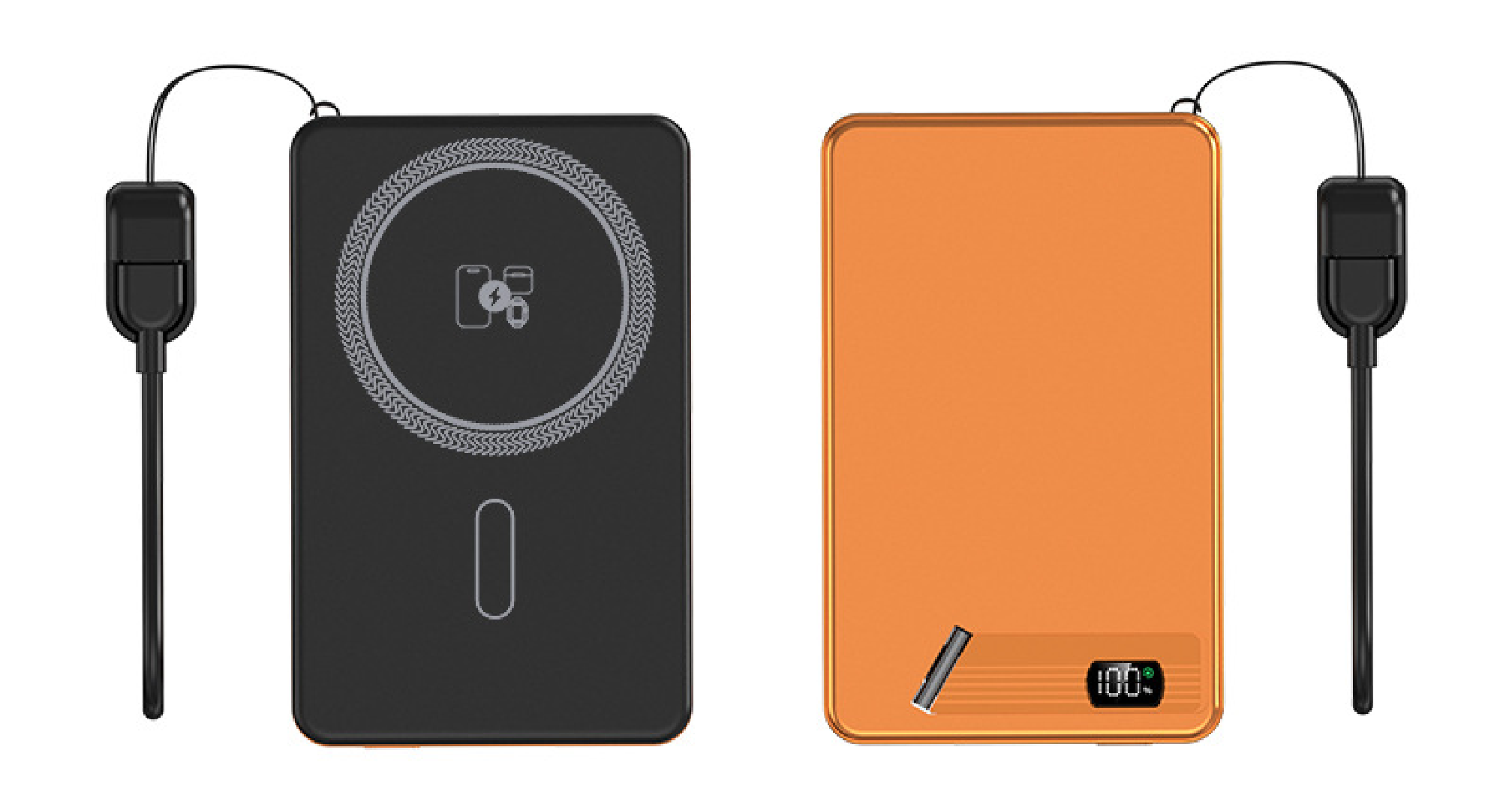 CW-612S 5000mAh Ultra Slim Magnetic Wireless Power Bank With Watch Charging Cable