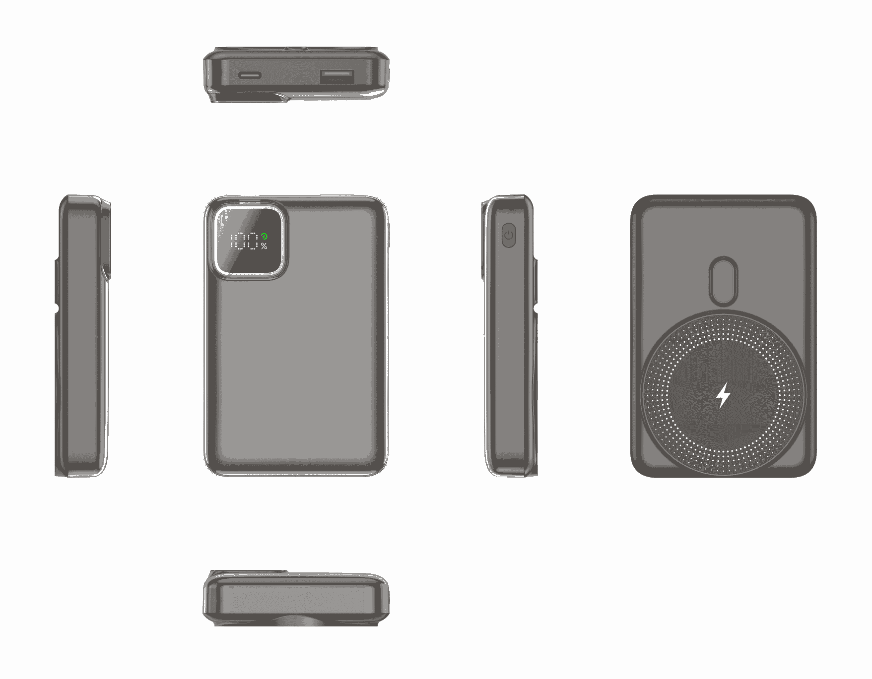 CW-W01D 10000mAh Magnetic Wireless Portable Power Bank