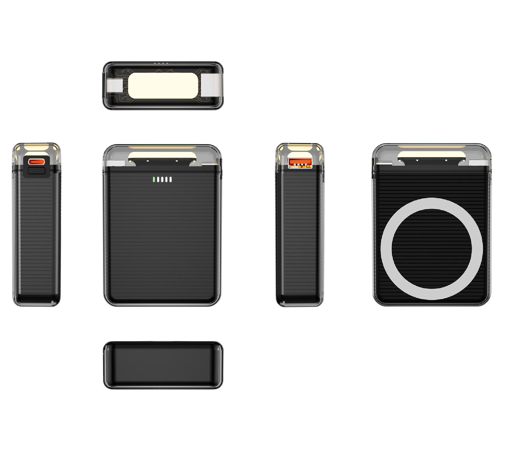 CW-T18WPT 10000mAh Transparent Magnetic Wireless Power Bank