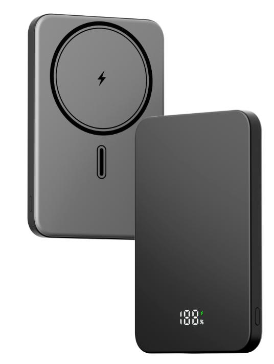 CW-SN013SJ 5000mAh Ultra Thin Magnetic Wireless Power Bank With Digital Display