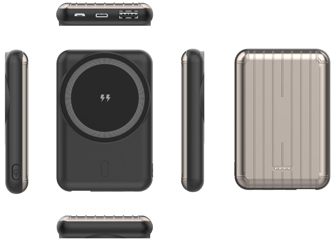CW-H6DB 5000mAh Luggage Pattern Wireless Charging Power Bank